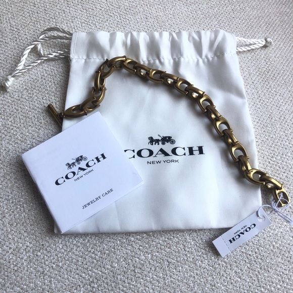 NWT Retired Coach | Gold Sculpted Chain Bracelet - Picture 7 of 8